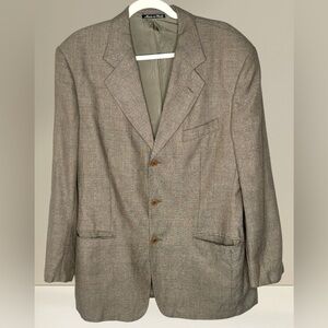 Valentino Uomo Vintage Brown Men 40 Regular Sport Coat Blazer‎ Silk & Wool Blend